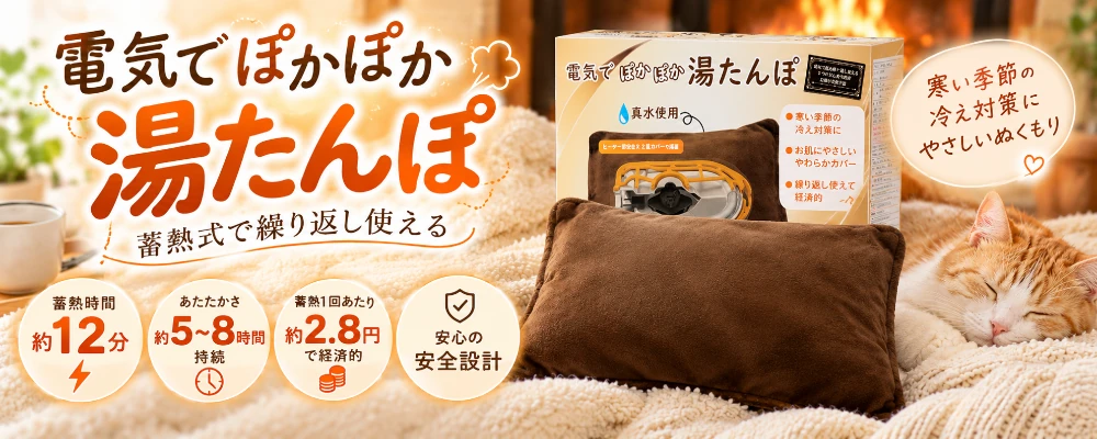 電気でぽかぽか湯たんぽ